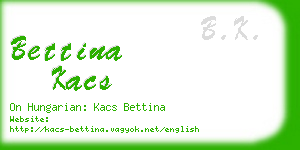 bettina kacs business card